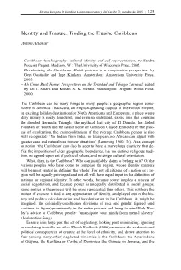 Identity and Erasure: Finding the Elusive Caribbean