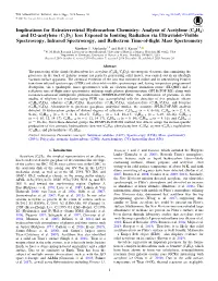 Implications for Extraterrestrial Hydrocarbon Chemistry: Analysis Of