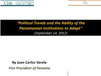 Juan Carlos Varela Presentation