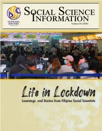 Learnings and Stories from Filipino Social Scientists