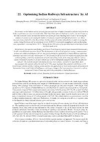 Optimising Indian Railways Infrastructure by AI