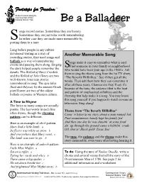 Be a Balladeer