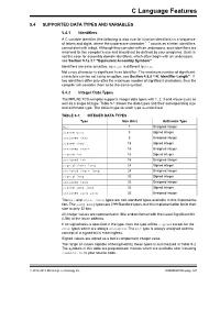 C Language Features