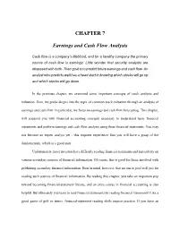 Chapter 7 Earnings and Cash Flow Analysis End of Chapter Questions and Problems