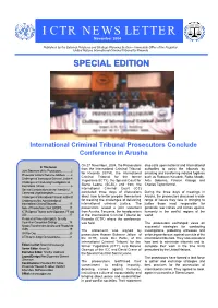 ICTR NEWSLETTER November 2004