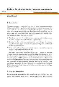 Initial Consonant Mutations in the Languages of the World 107 Ical Item