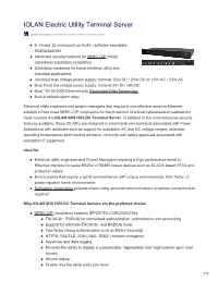 IOLAN Electric Utility Terminal Server
