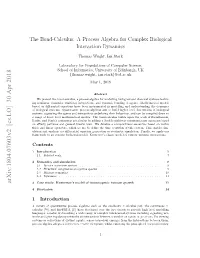 The Bond-Calculus: a Process Algebra for Complex Biological Interaction Dynamics