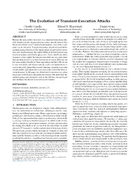 The Evolution of Transient-Execution Attacks Claudio Canella Khaled N