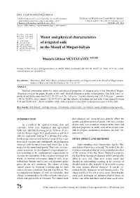 Water and Physical Characteristics of Irrigated Soils in the Massif of Mugan-Salyan