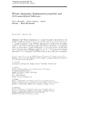 Wiener Dimension: Fundamental Properties and (5,0)-Nanotubical Fullerenes