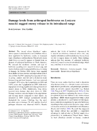 Damage Levels from Arthropod Herbivores on Lonicera Maackii Suggest Enemy Release in Its Introduced Range