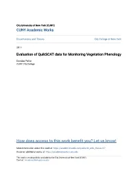 Evaluation of Quikscat Data for Monitoring Vegetation Phenology