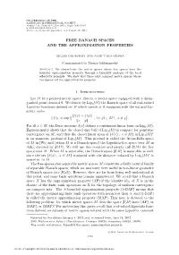 Free Banach Spaces and the Approximation Properties