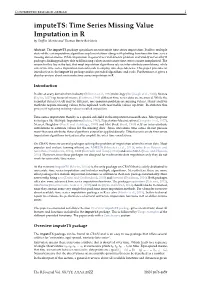 Imputets: Time Series Missing Value Imputation in R by Steffen Moritz and Thomas Bartz-Beielstein