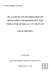 Jica Survey on Examination of Monitoring Methodology for Indicator of Sdg 6.3.1 in Vietnam