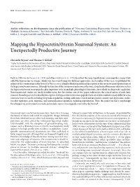 Mapping the Hypocretin/Orexin Neuronal System: an Unexpectedly Productive Journey
