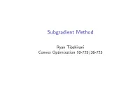 Subgradient Method