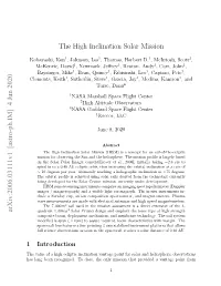 The High Inclination Solar Mission Arxiv:2006.03111V1