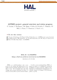 ASTRID Project, General Overview and Status Progress F