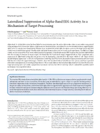 Lateralized Suppression of Alpha-Band EEG Activity As a Mechanism of Target Processing