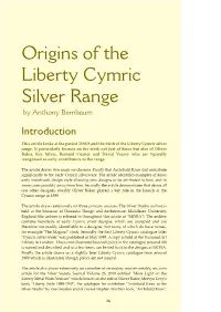 Origins of the Liberty Cymric Silver Range by Anthony Bernbaum Introduction