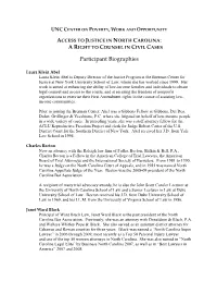 Participant Biographies