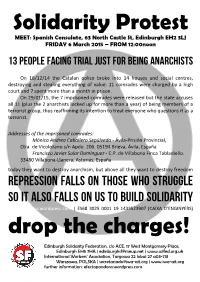 Repression Falls on Those Who Struggle So It Also