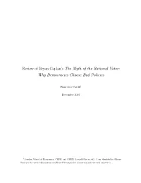 Review of Bryan Caplan's the Myth of the Rational