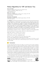 Robust Algorithms for TSP and Steiner Tree