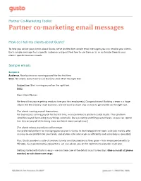 Sample Emails