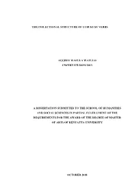The Inflectional Structure of Lubukusu Verbs Aggrey