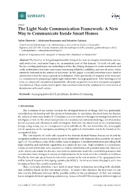 The Light Node Communication Framework: a New Way to Communicate Inside Smart Homes