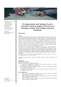 The Opportunities and Challenges Faced by University Councils In