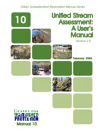 Unified Stream Assessment: a User's Manual