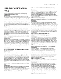 User Experience Design (UXD) 1