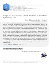 Design and Implementation of Data Scrambler & Descrambler System