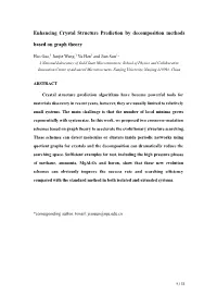 Enhancing Crystal Structure Prediction by Decomposition Methods