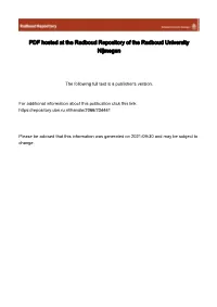 PDF Hosted at the Radboud Repository of the Radboud University Nijmegen