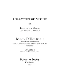 System of Nature Volume