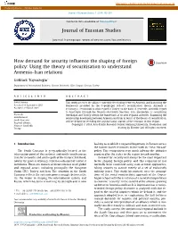 Using the Theory of Securitisation to Understand Armenia-Iran R
