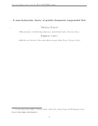 A Semi-Hydrostatic Theory of Gravity-Dominated Compressible Flow