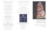 ADVENT SABBATH: a QUIET DAY for ADVENT CHRISMONS & COMPLINE TH ATURDAY ECEMBER ND S , D 7 SUNDAY, DECEMBER 22 , 5:30PM DVENT REAKFAST a B Sr