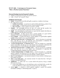 Contemporary Economic Issues “How a Market System Functions”