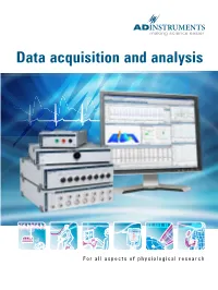 Data Acquisition and Analysis