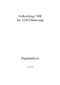 Folketeljing 1900 for 1230 Ullensvang Digitalarkivet