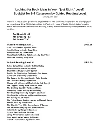 Leveled Book List for Home Reading