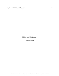 Philip and Nathanael