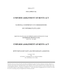 Uniform Assignment of Rents Act