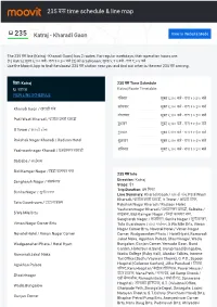 235 बस Time Schedule & Line Route